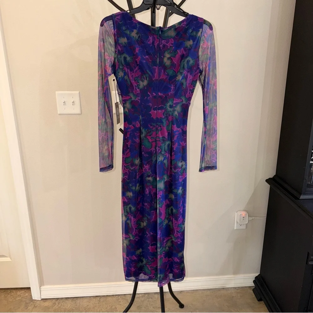 NWT -Vince Camuto - Floral Midi Dress Size 4 - Picture 4 of 12